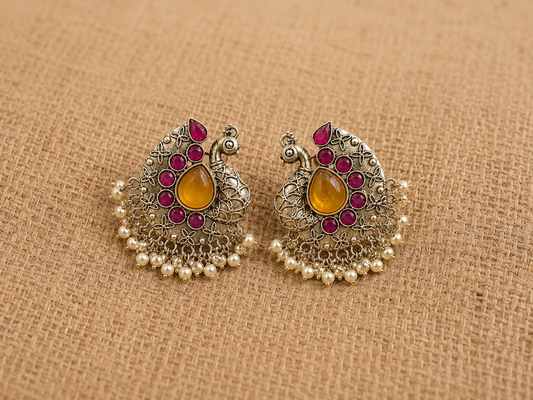 ANANYA PEACOCK STUD EARRINGS