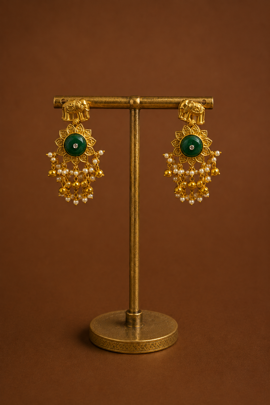 GAJRANI GOLD DANGLER EARRINGS