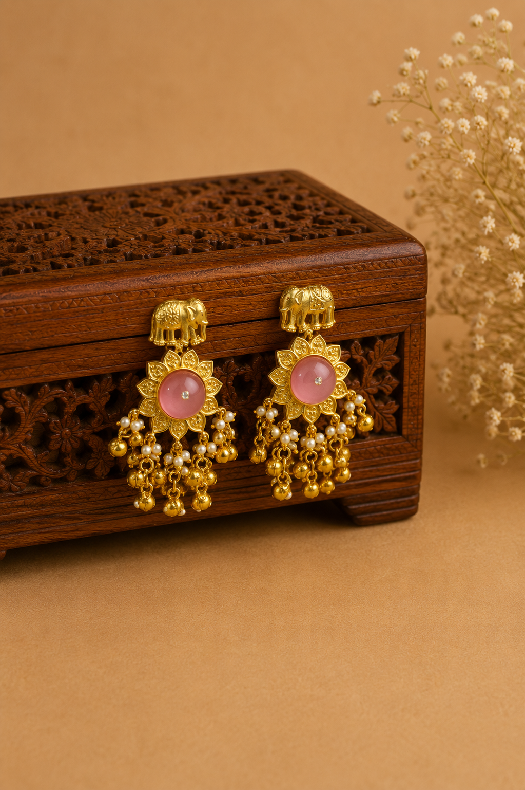GAJRANI GOLD DANGLER EARRINGS
