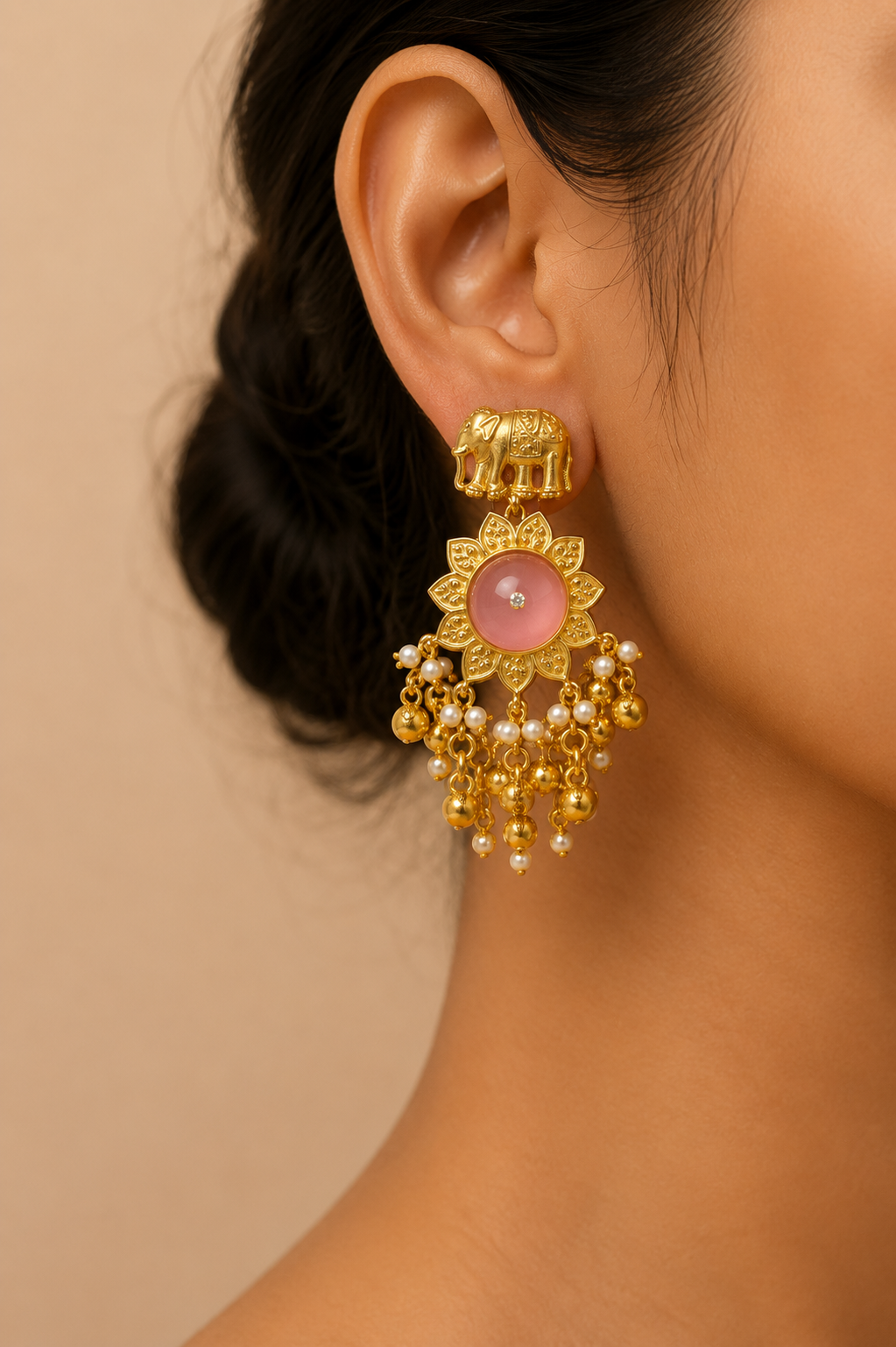 GAJRANI GOLD DANGLER EARRINGS
