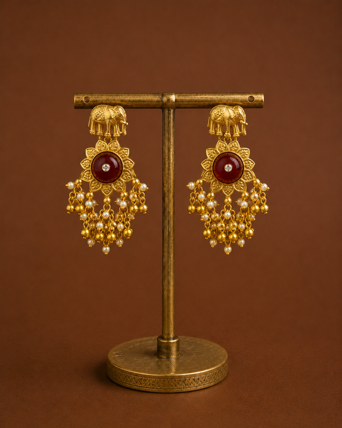 GAJRANI GOLD DANGLER EARRINGS