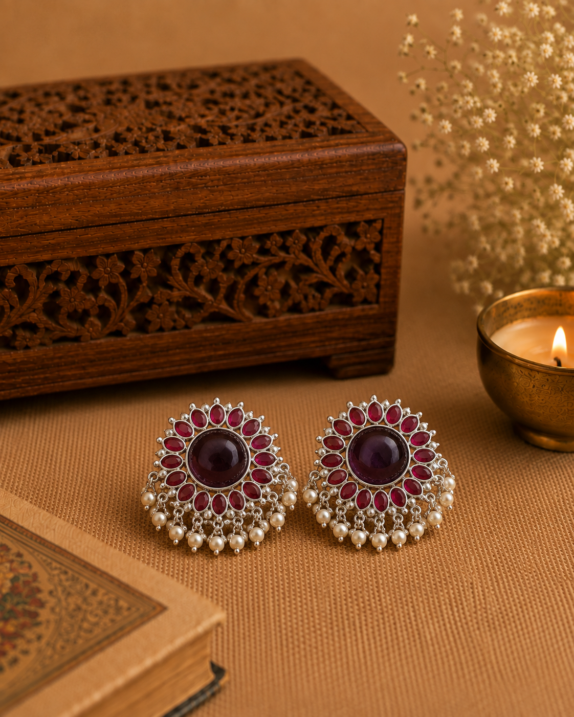 DAKSHATA BRASS STUD EARRINGS