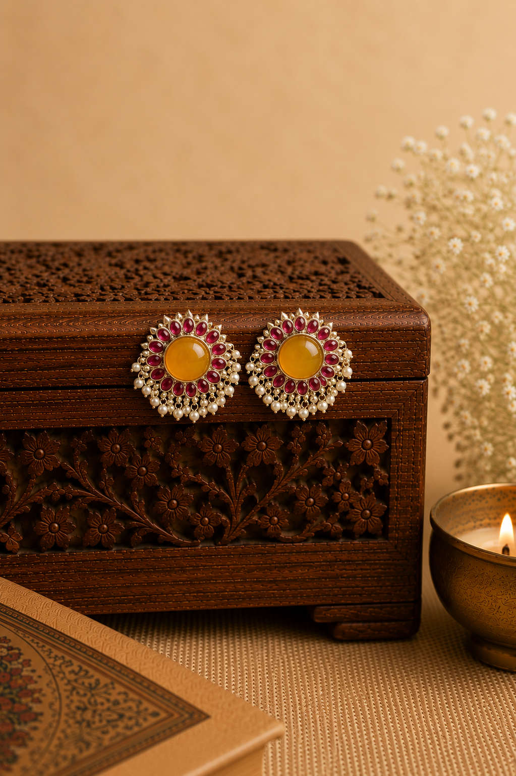 DAKSHATA BRASS STUD EARRINGS