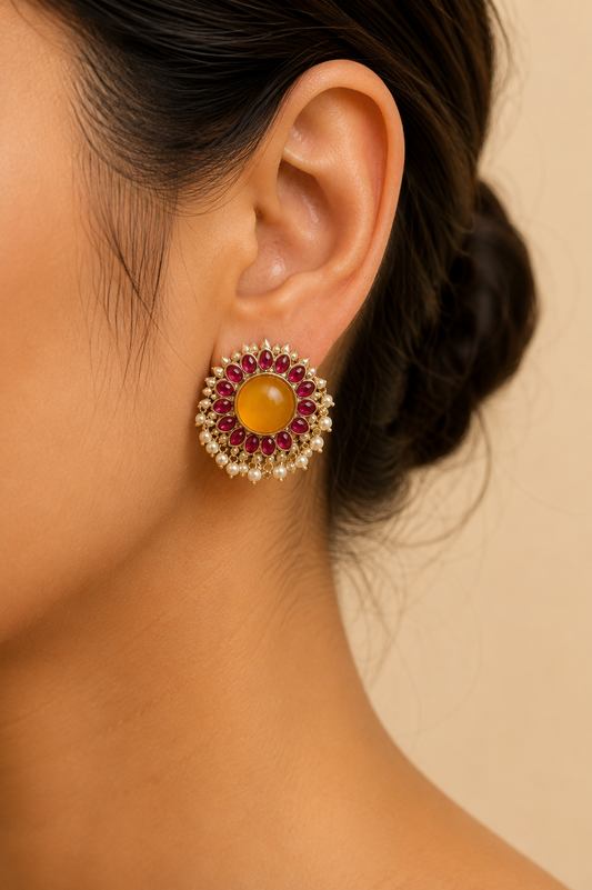 DAKSHATA BRASS STUD EARRINGS